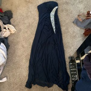 Blue Strapless Dress